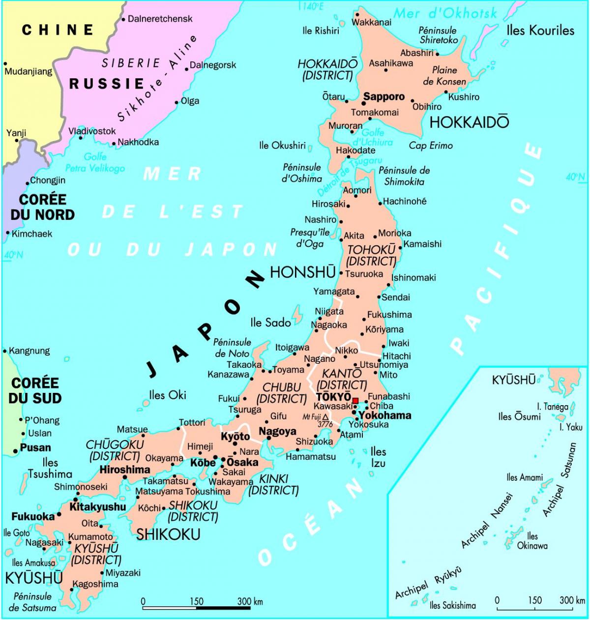 Mapa del estado de Japón