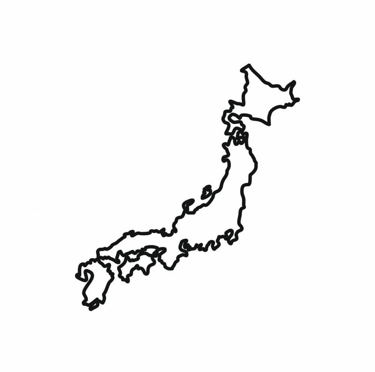 Mapa de los contornos de Japón