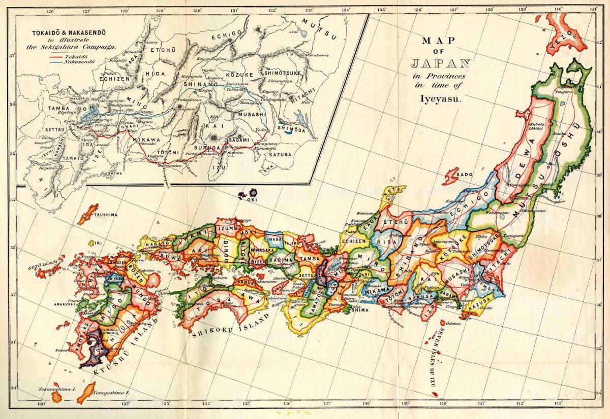 Mapa histórico de Japón
