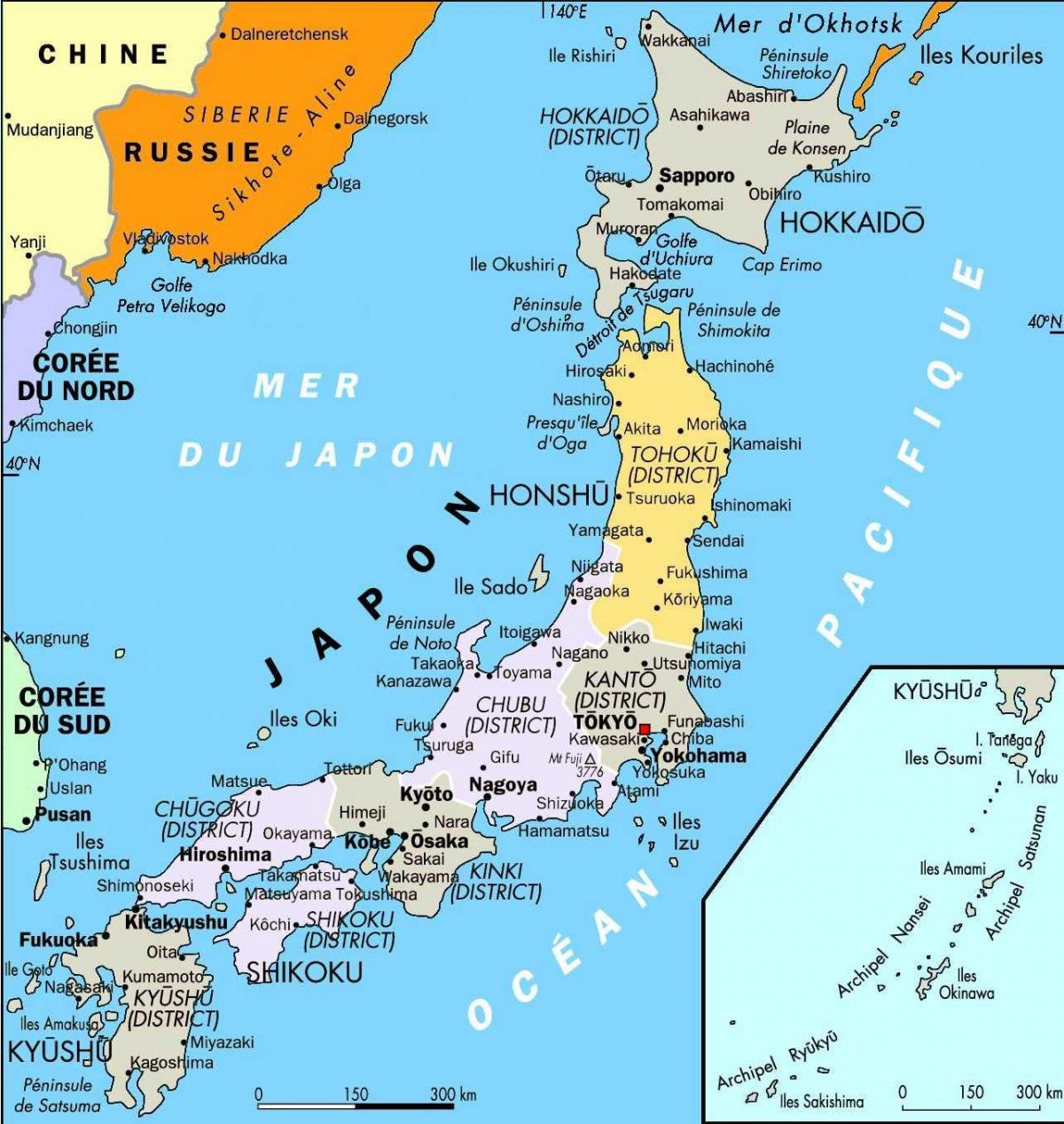 Mapa grande de Japón
